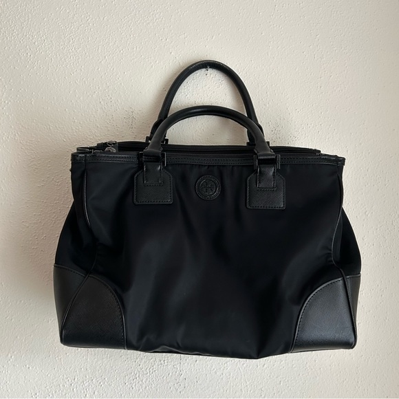 Tory Burch Handbags - Tory Burch Ella Nylon Leather Trim Shoulder Bag